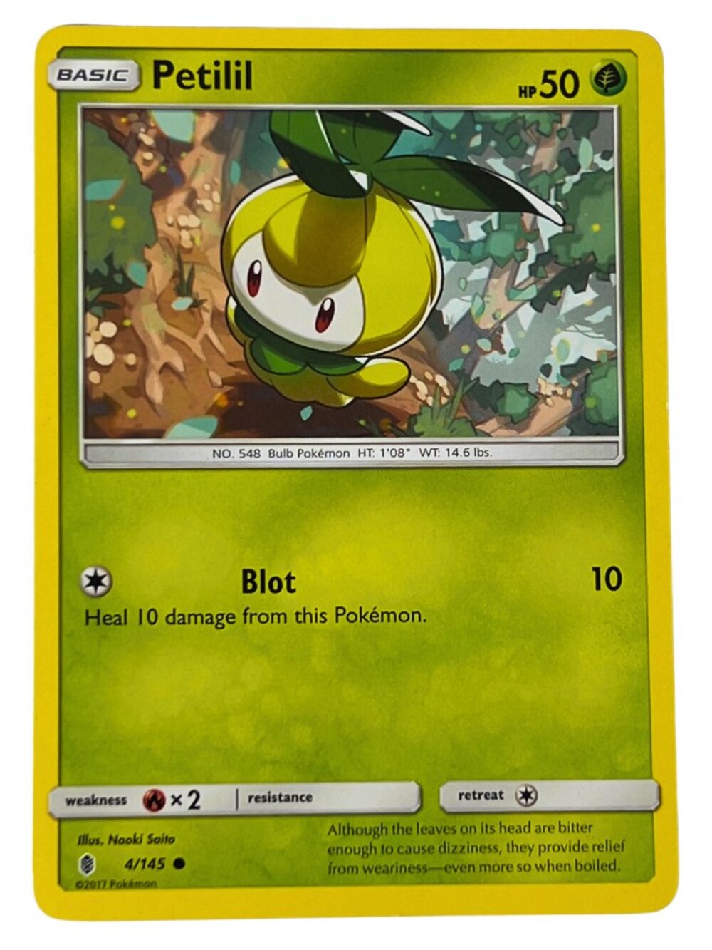 Pokemon Card • Petilil 4/145 • Common • Normal • Guardians Rising